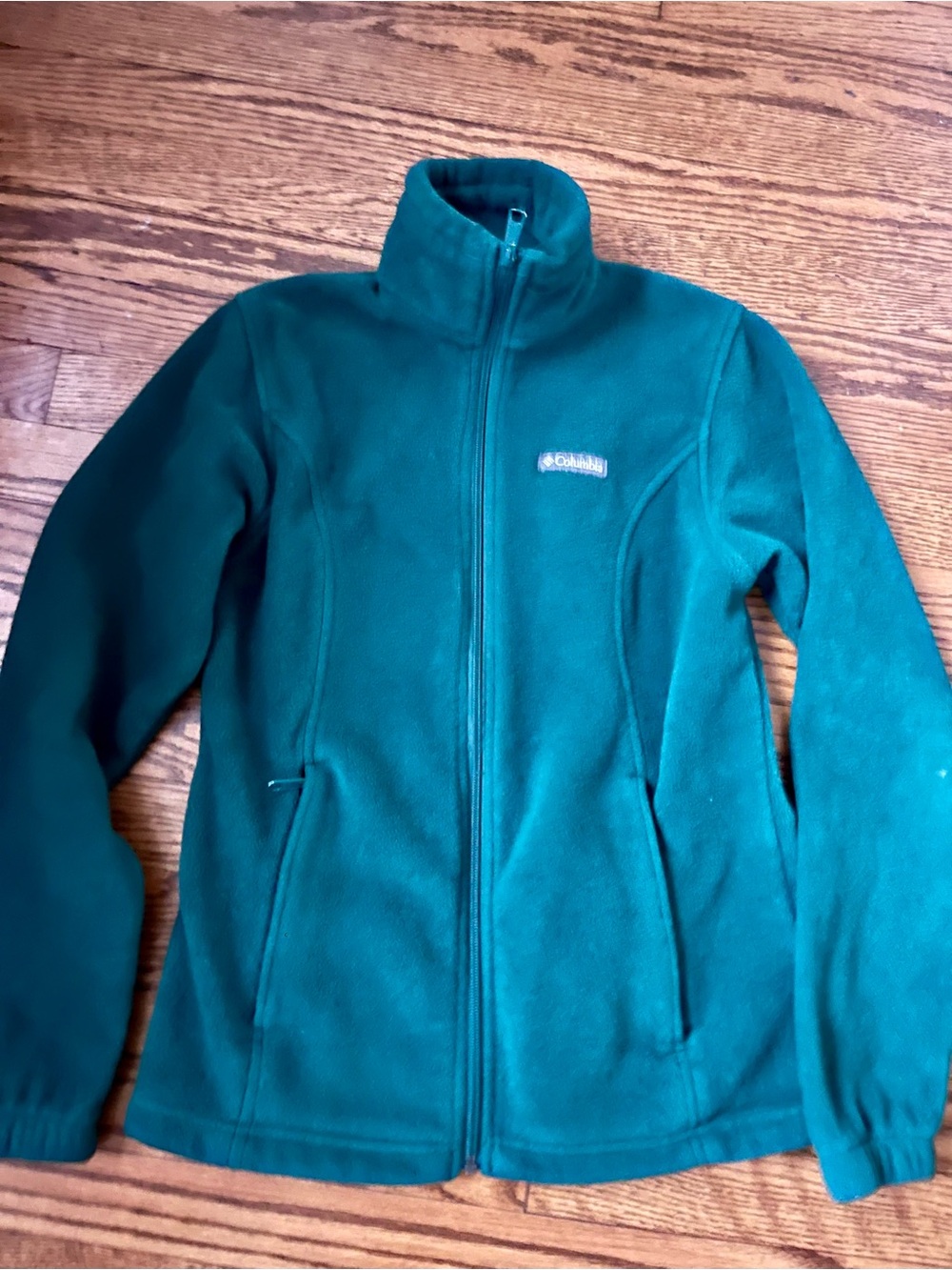 Columbia Women's Teal Green Full-Zip Teddy Fleece Jacket